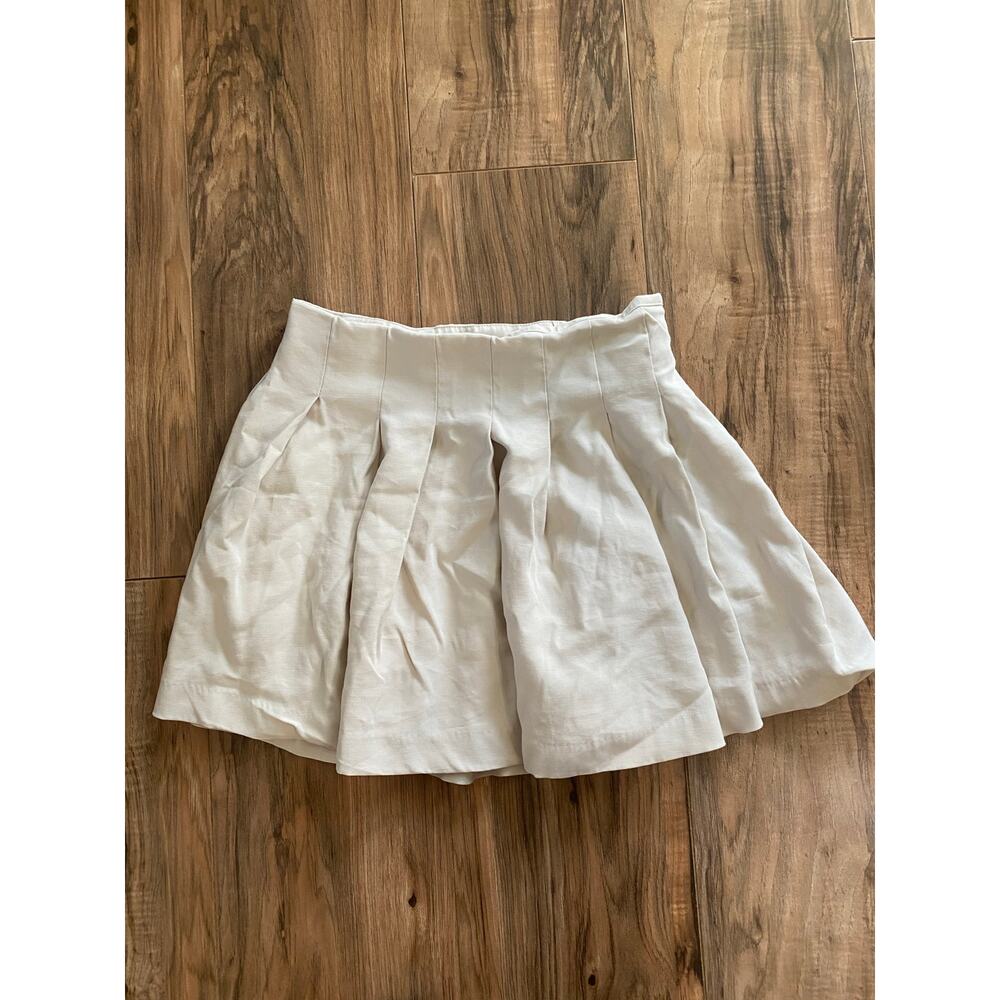 Zara Cream Pleated Skirt SZ 13-14